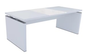 LOMMC19 - Mesa direccional melamina con vade de cristal