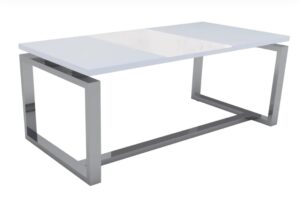 VOLMC19 - Mesa direccional estructura metálica. Sobre de melamina con vade en cristal
