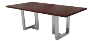 VOLREU.RM19 - Mesa de reunión rectangular direccional con estructura metálica